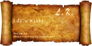 Löv Kitti névjegykártya